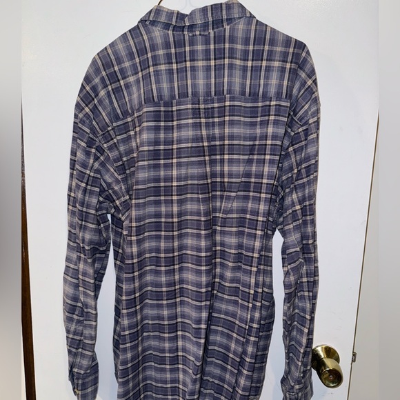 Timberland Vintage Men’s Plaid Long Sleeve Button Down Size XL Blue White Plaid - Picture 5 of 5